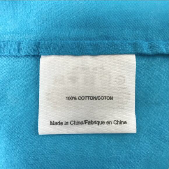 TORY BURCH Brigitte Tab Sleeve Button Up Shirt Sz 0 Blue Classic Office Timeless - Picture 9 of 12